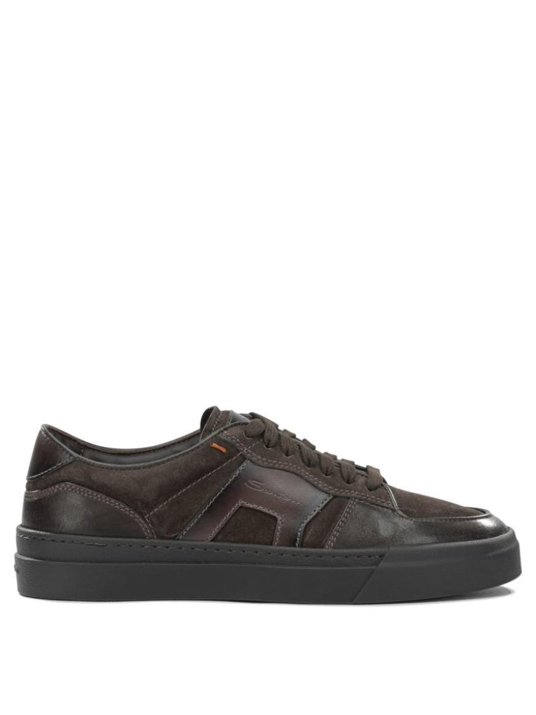 Santoni Low-Top Leather Sneakers Uk 8 Men